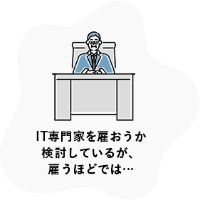 IT専門家を雇おうか検討しているが、雇うほどではない